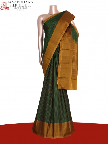 Pure Handloom Veldhari Zari Kanjeevaram Silk Saree